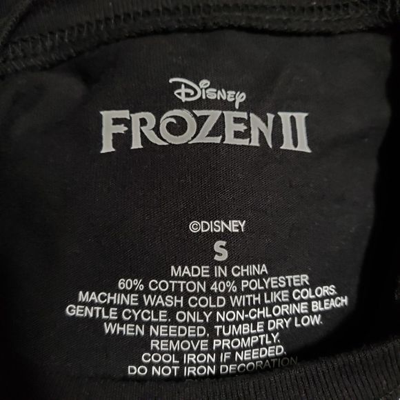 Disney long sleeve black shirt Frozen Youth Sm. - Picture 4 of 4